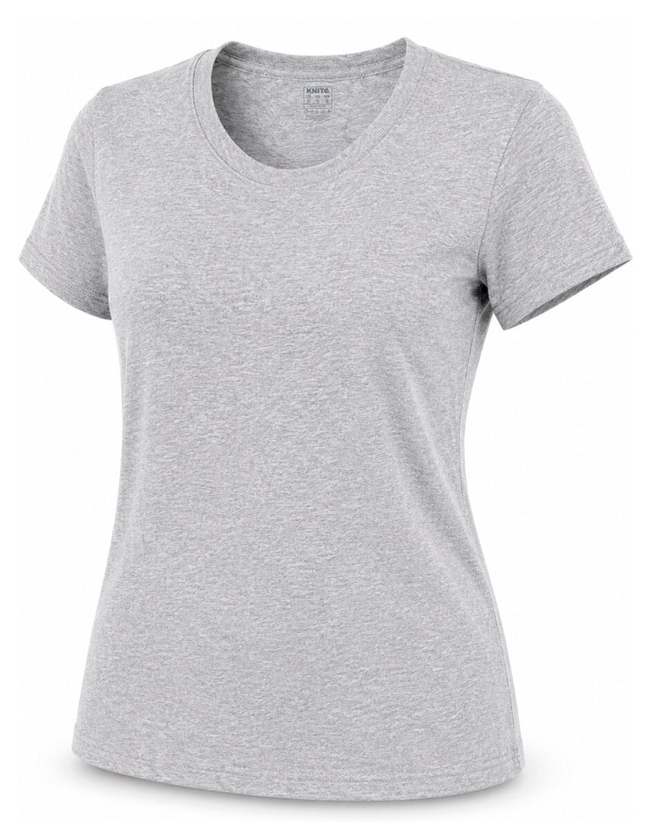 Manga corta knite cuello redondo para mujer