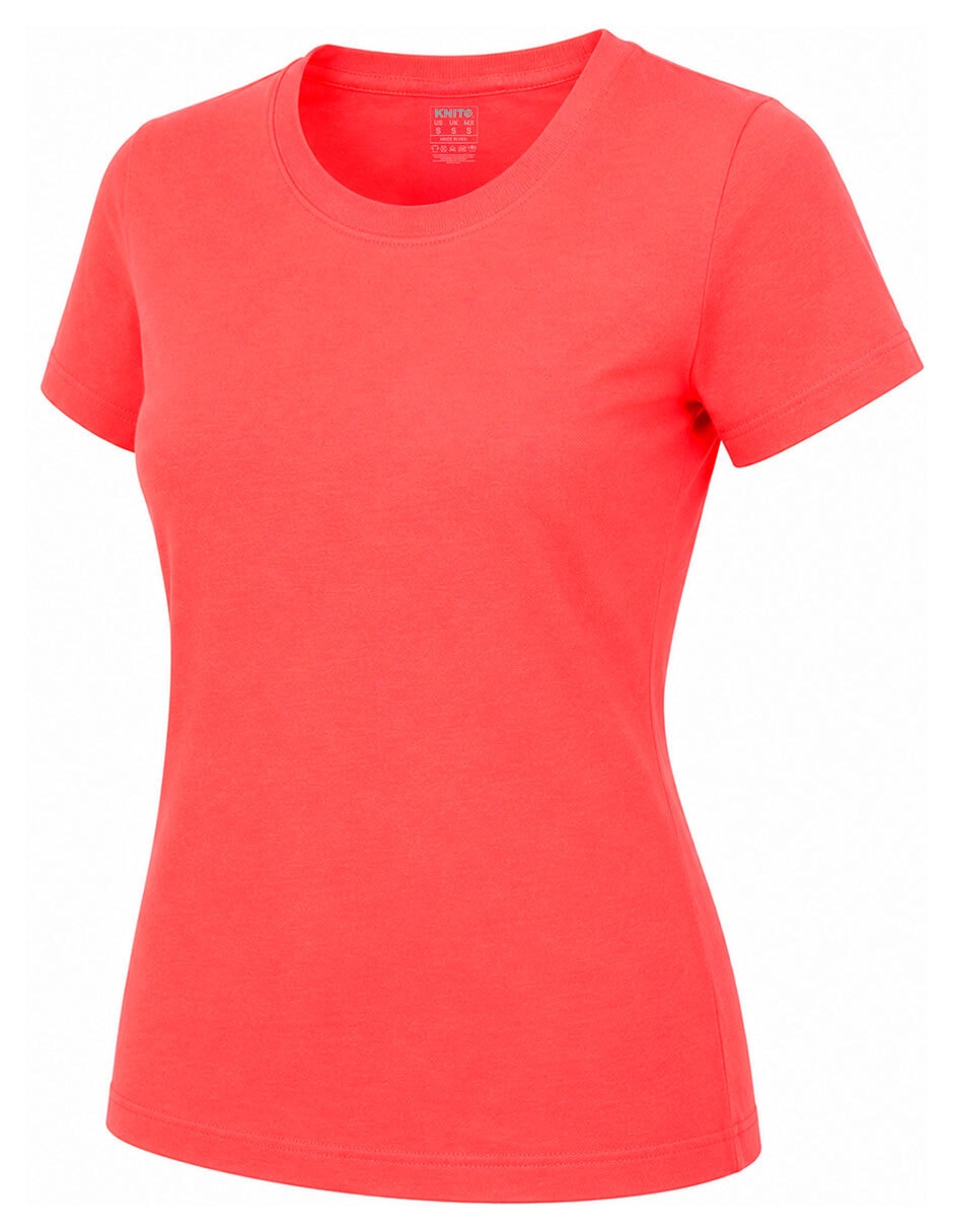 Manga corta knite cuello redondo para mujer