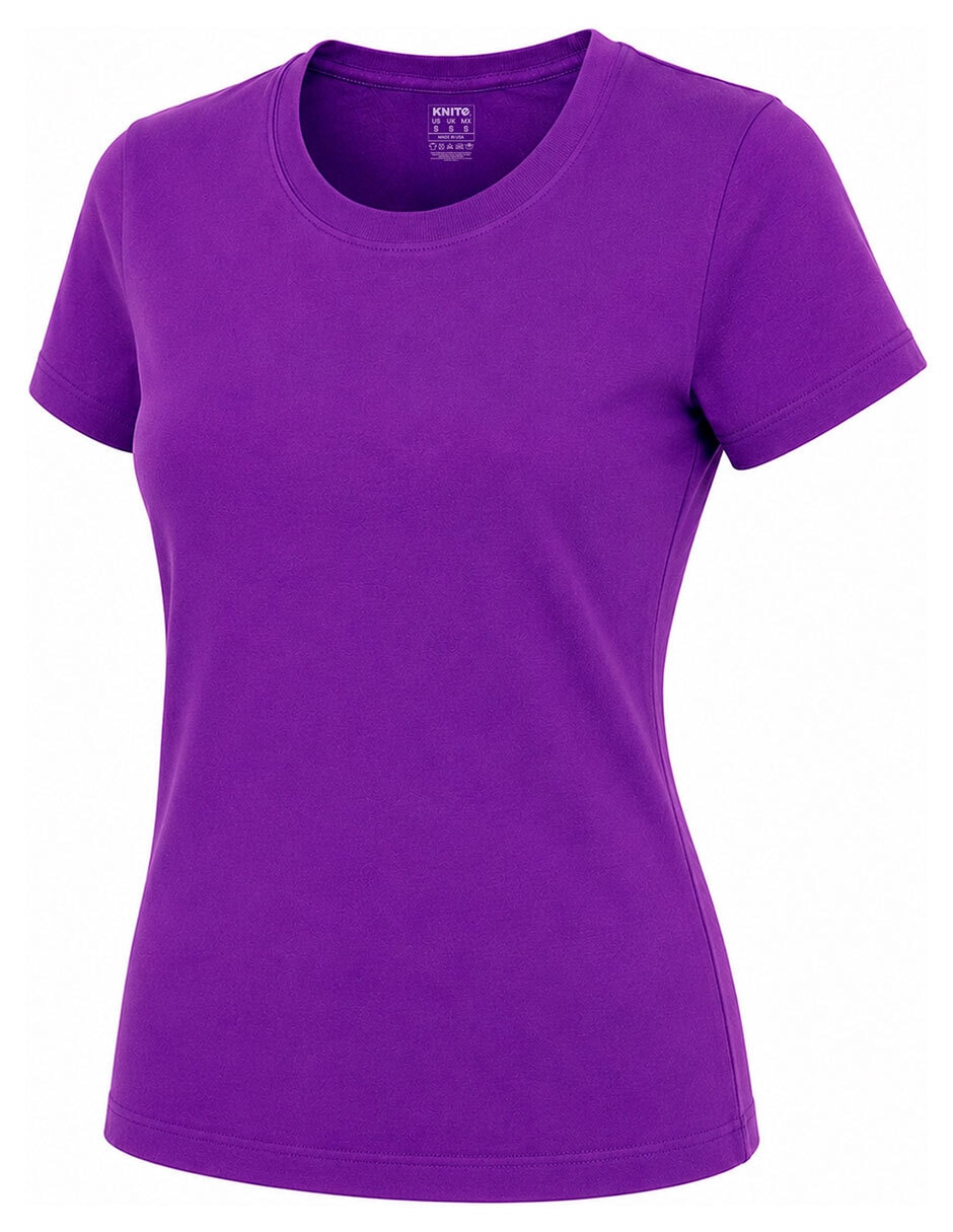 Manga corta knite cuello redondo para mujer