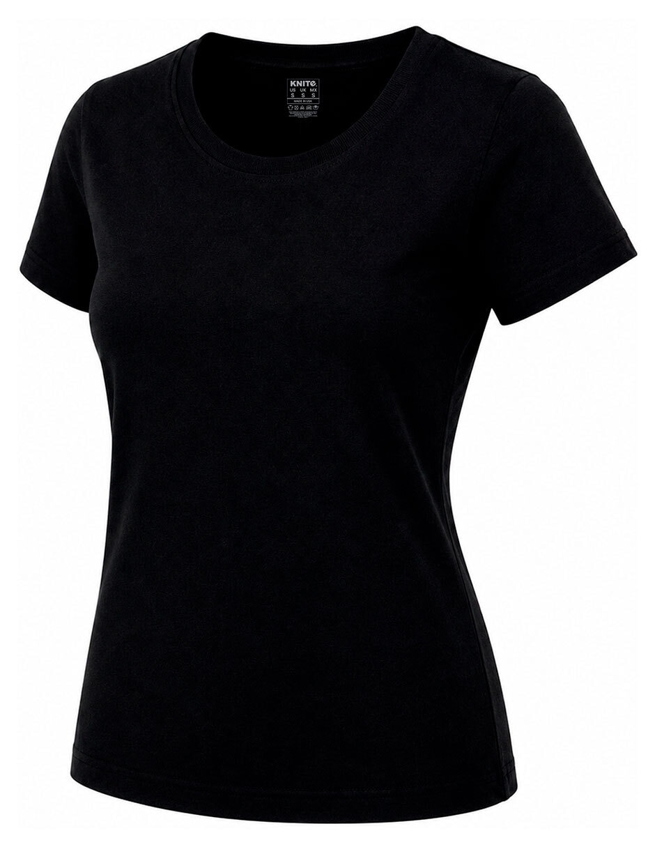 Manga corta knite cuello redondo para mujer