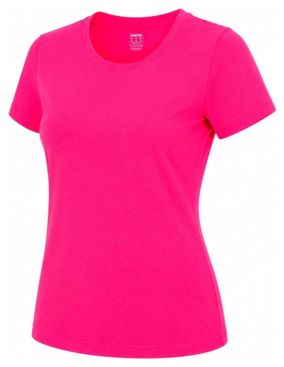 Manga corta knite cuello redondo para mujer