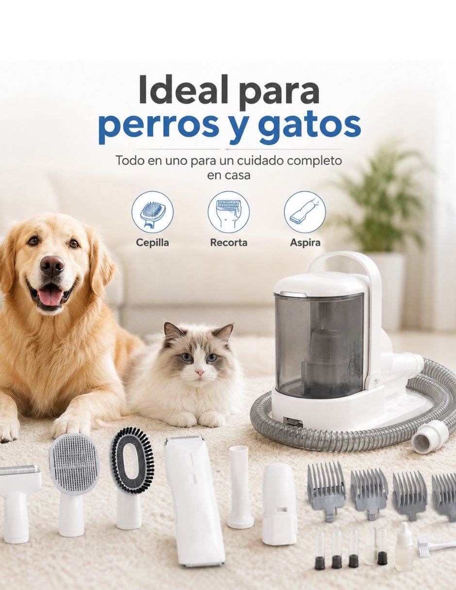 Kit de aseo y aspiradora para mascota de 400 w 7