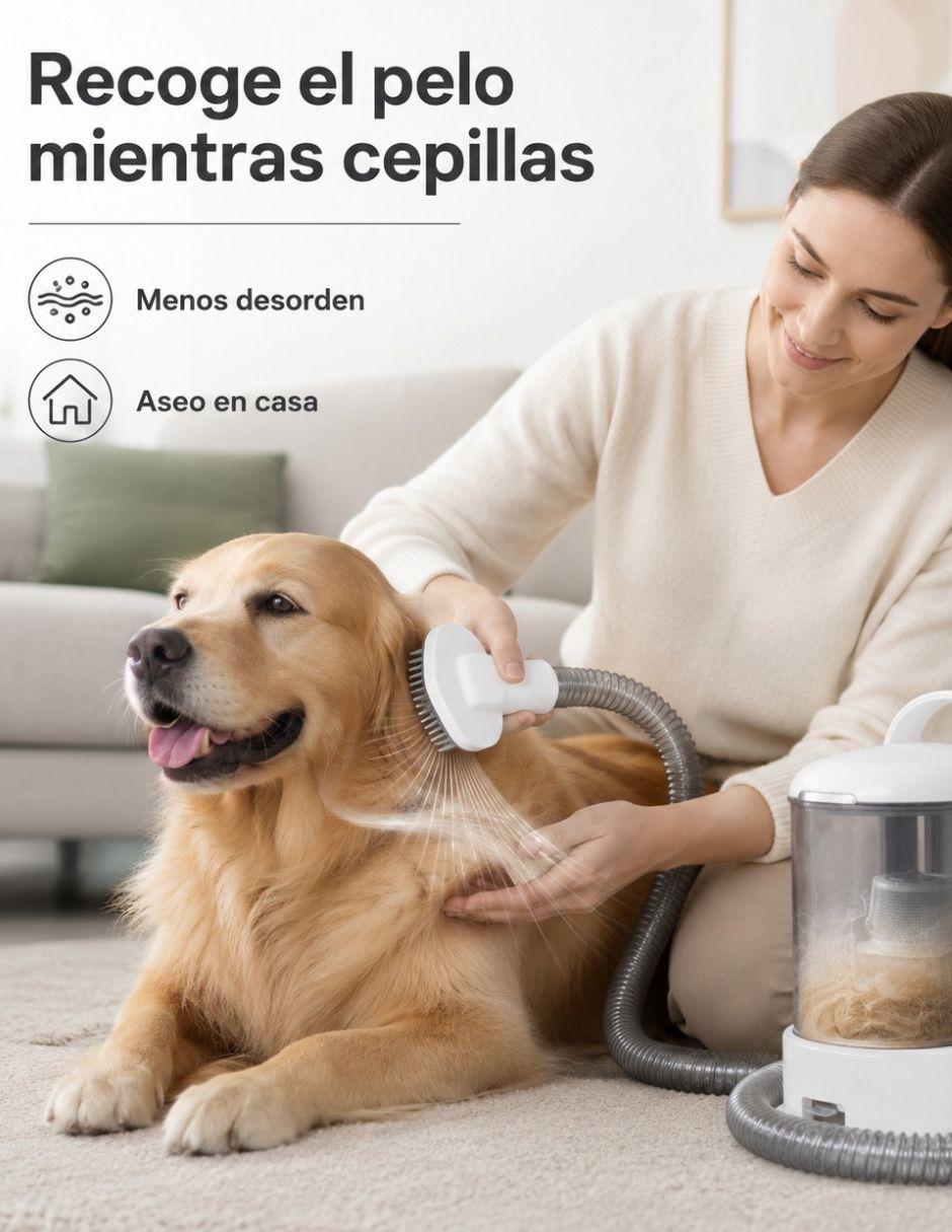 Kit de aseo y aspiradora para mascota de 400 w 6