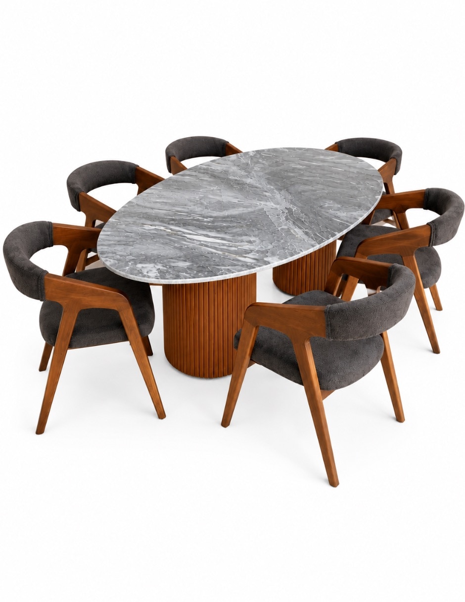Comedor COMEDOR DE MARMOL PORTUGAL para 6 personas de Mármol Comedor COMEDOR DE MARMOL PORTUGAL para 6 personas de Mármol