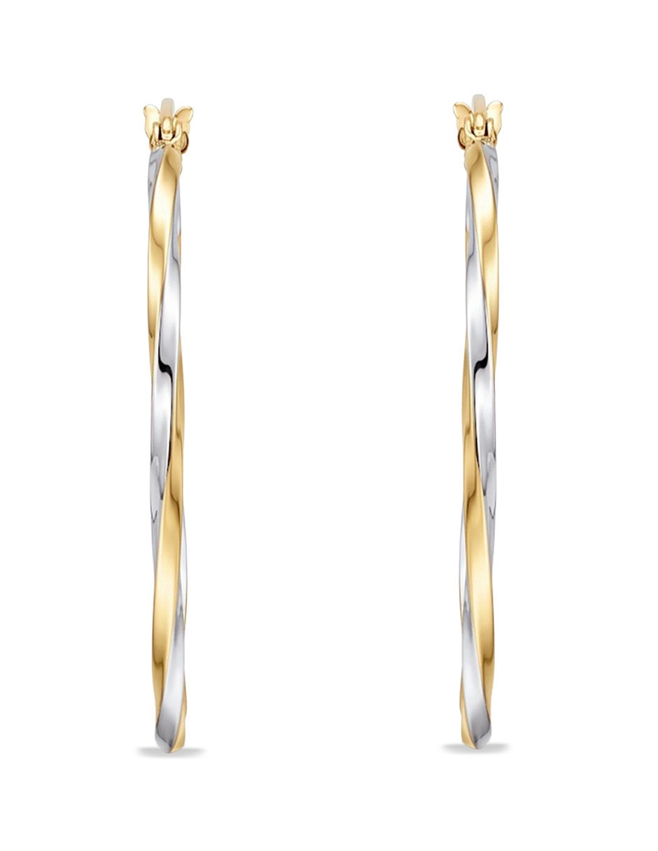 Arracadas joyerias bizzarro de oro amarillo 14 k con acabado brillante