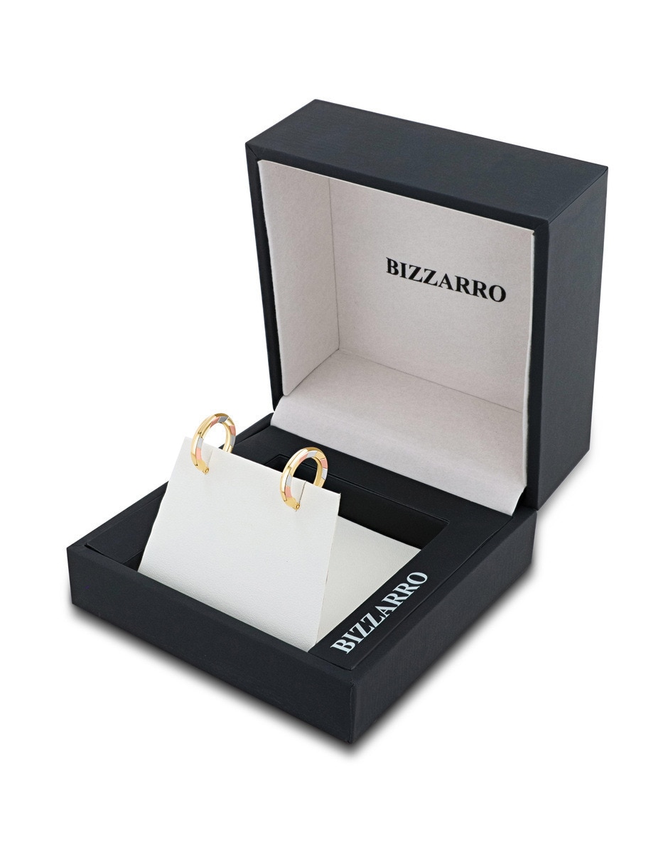 Arracadas joyerias bizzarro de oro florentino 14 k con acabado brillante