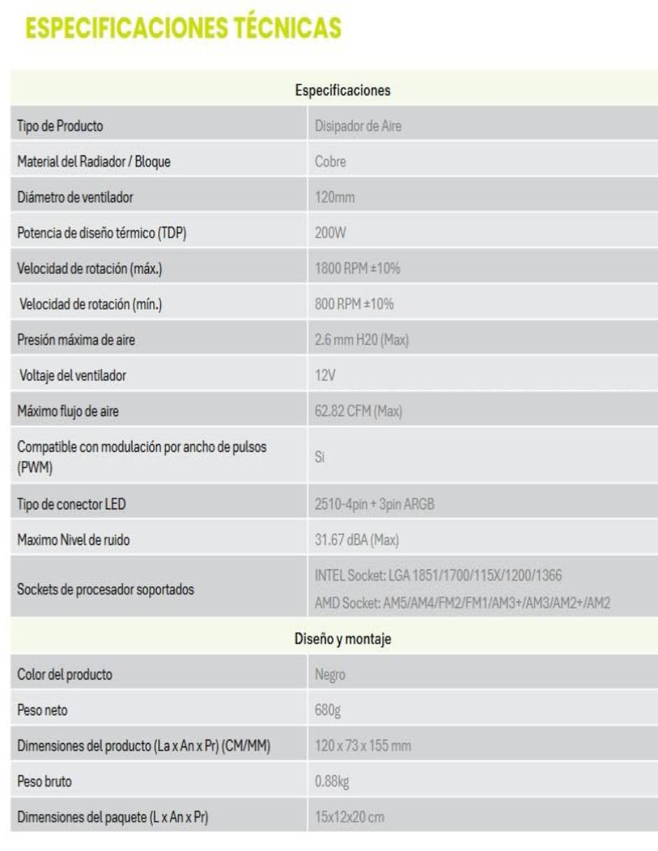 Disipador YTC-120AL-M2 8