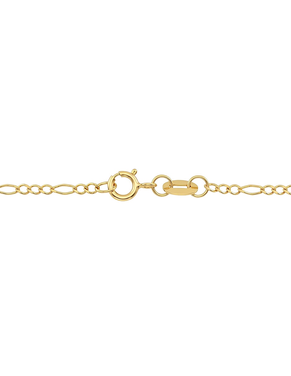 Pulsera de oro con zirconia 10 K acabado brillante 4