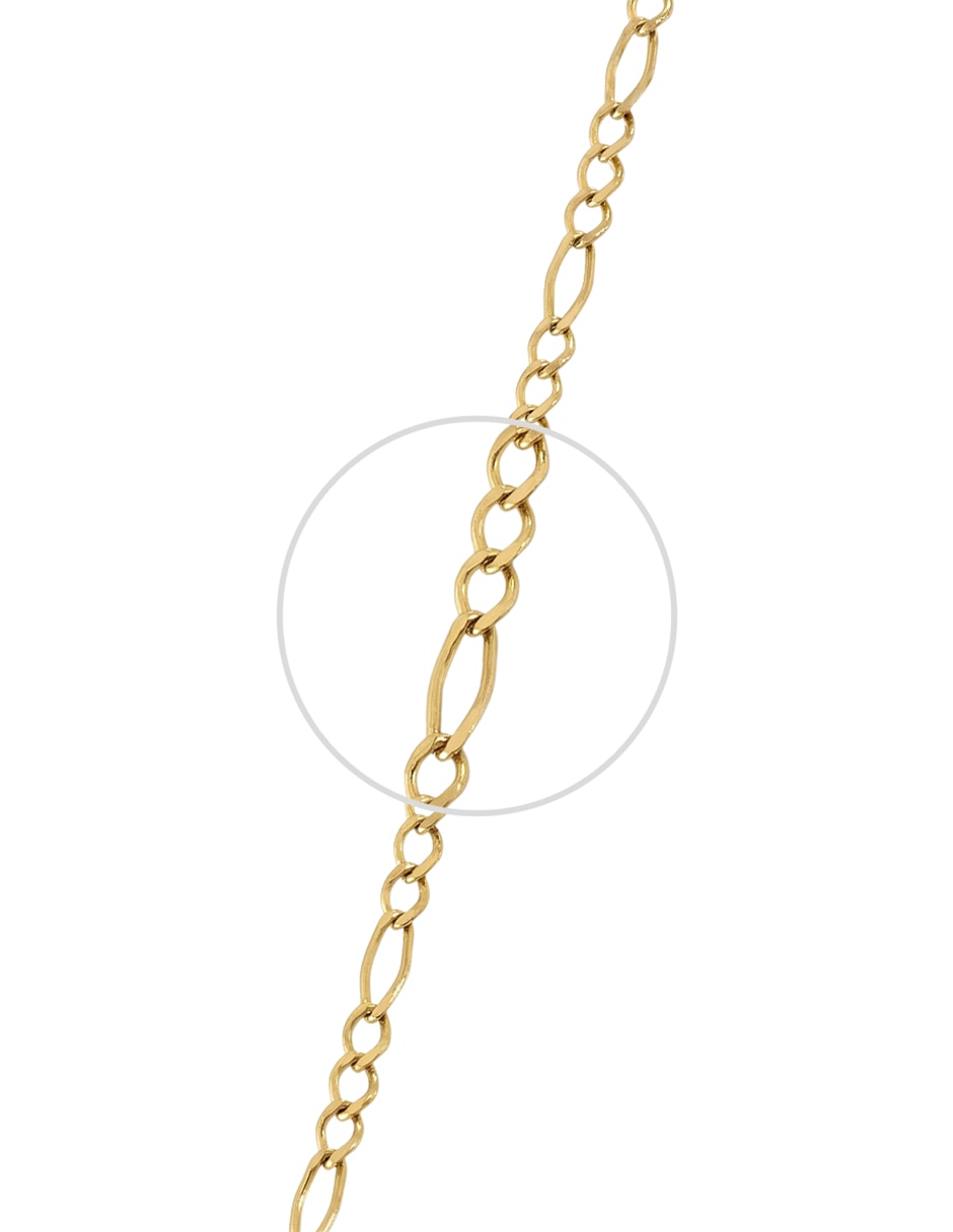 Pulsera de oro con zirconia 10 K acabado brillante 3
