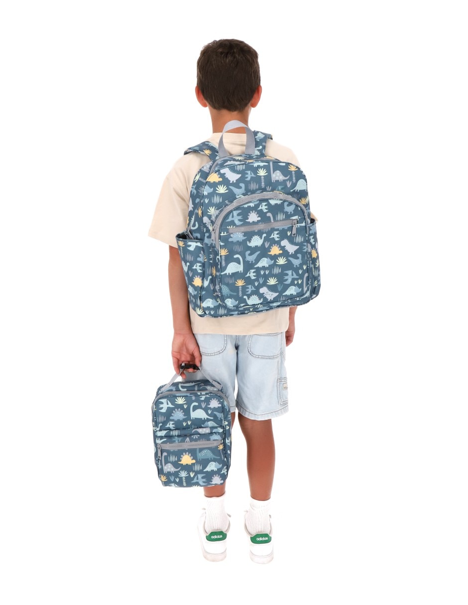 Set mochila escolar dinosaurio babuu para niño 4