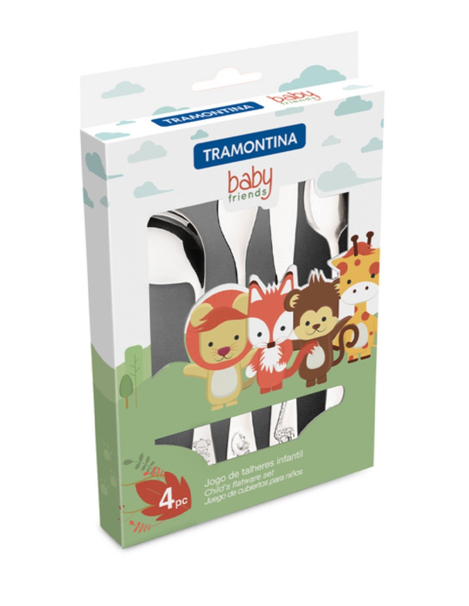 Set cubiertos infantil de acero inoxidable 4 piezas 2