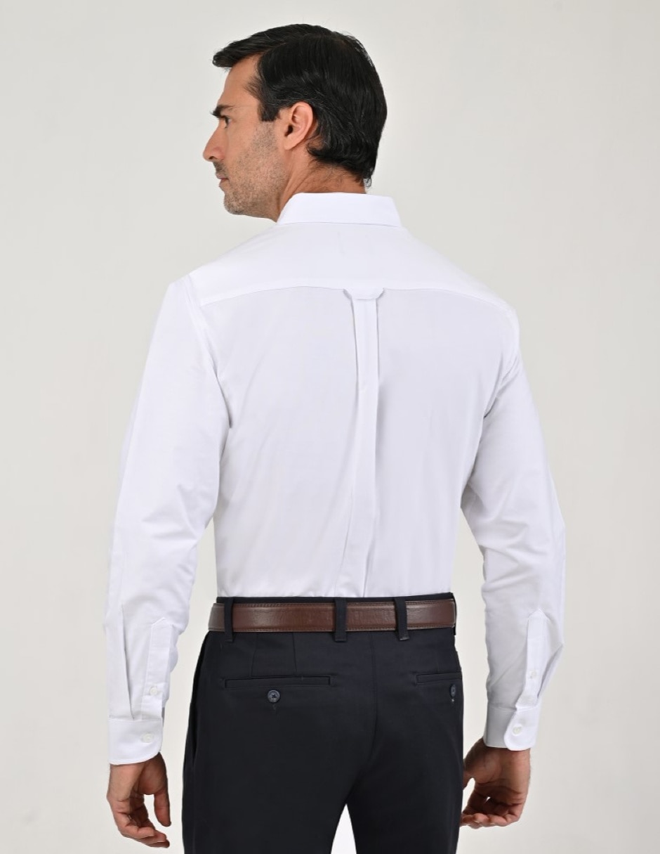 Camisa casual yale básico manga larga para hombre