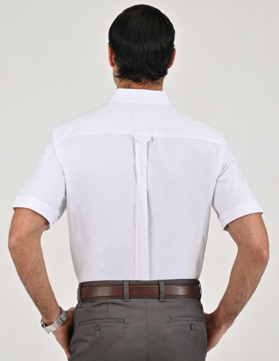 Camisa casual yale básico manga corta para hombre