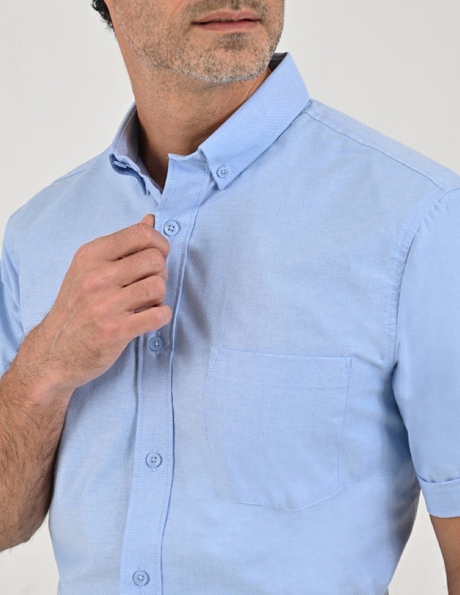 Camisa casual básico manga corta para hombre 2