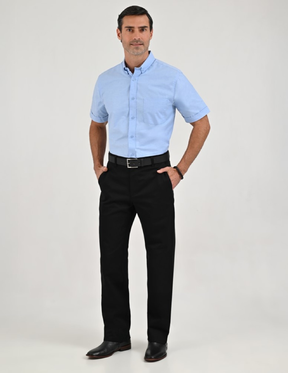 Camisa casual básico manga corta para hombre 4