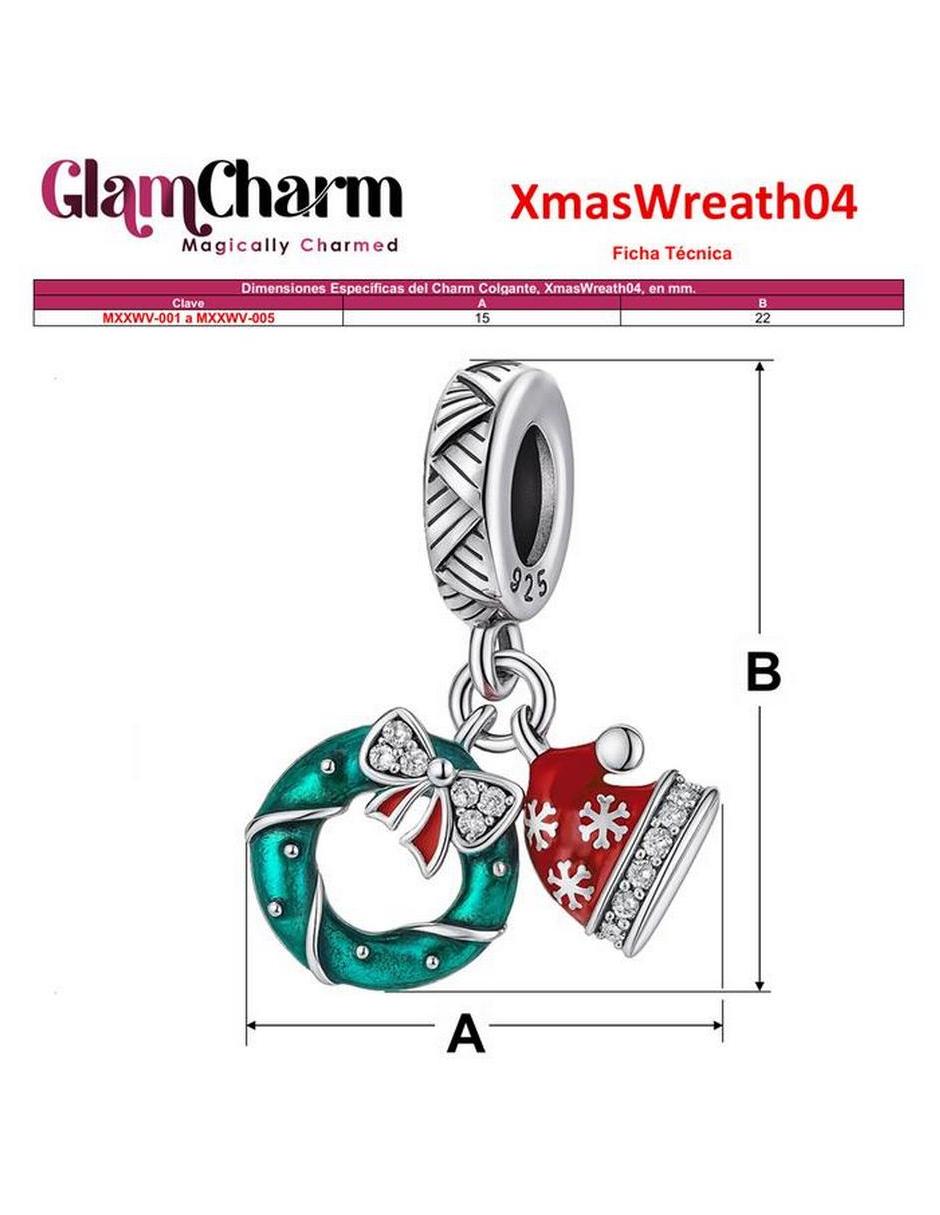 Charm para pulseras semicircular 6