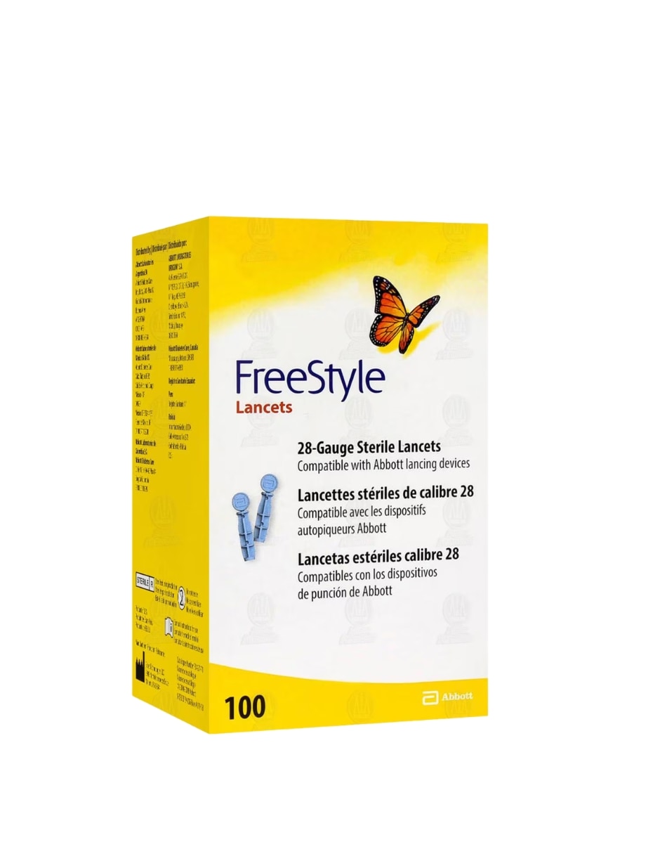 FreeStyle optium tiras reactivas 2 cajas con 50 piezas + Lancetas 1 caja con 100 piezas 2