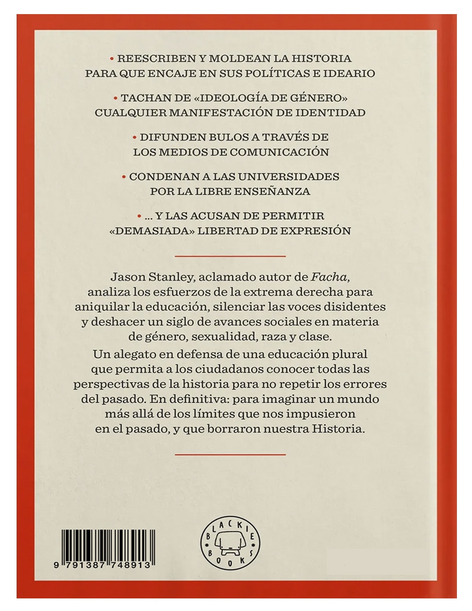 Libro Erradicar La Verdad Jason Stanley / Blackie Books 2