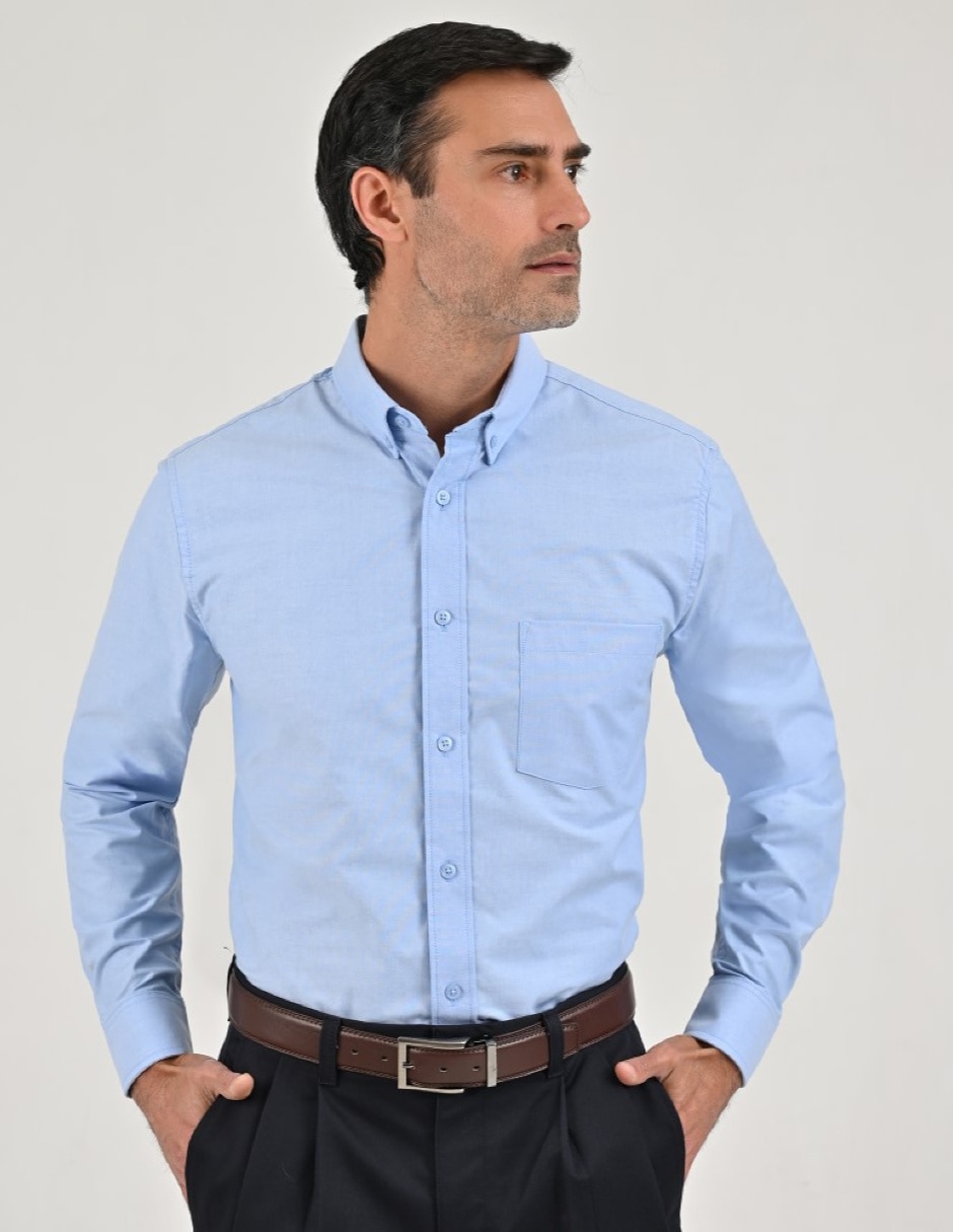 Camisa casual básico manga larga para hombre Camisa casual básico manga larga para hombre
