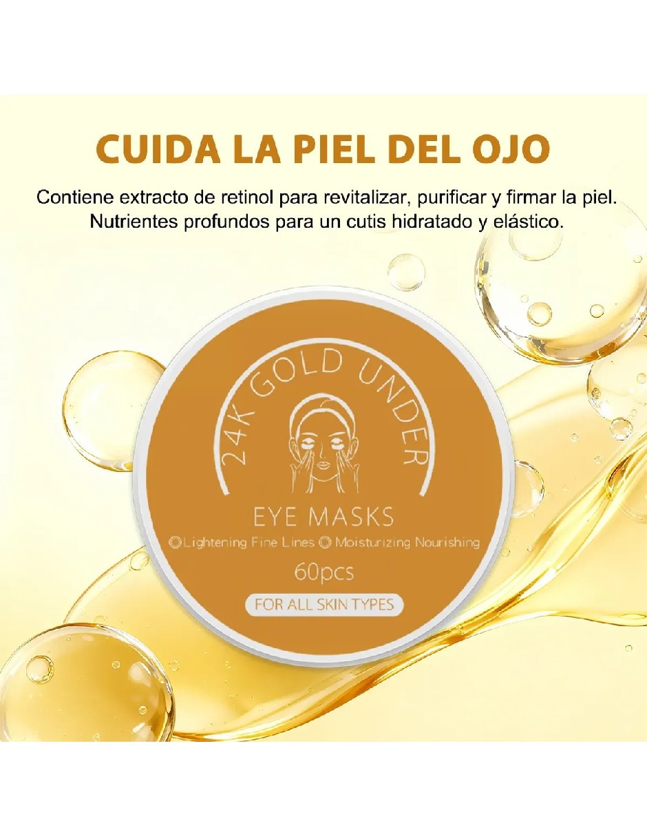 Parches para ojeras tarro de parches de oro 24k 3