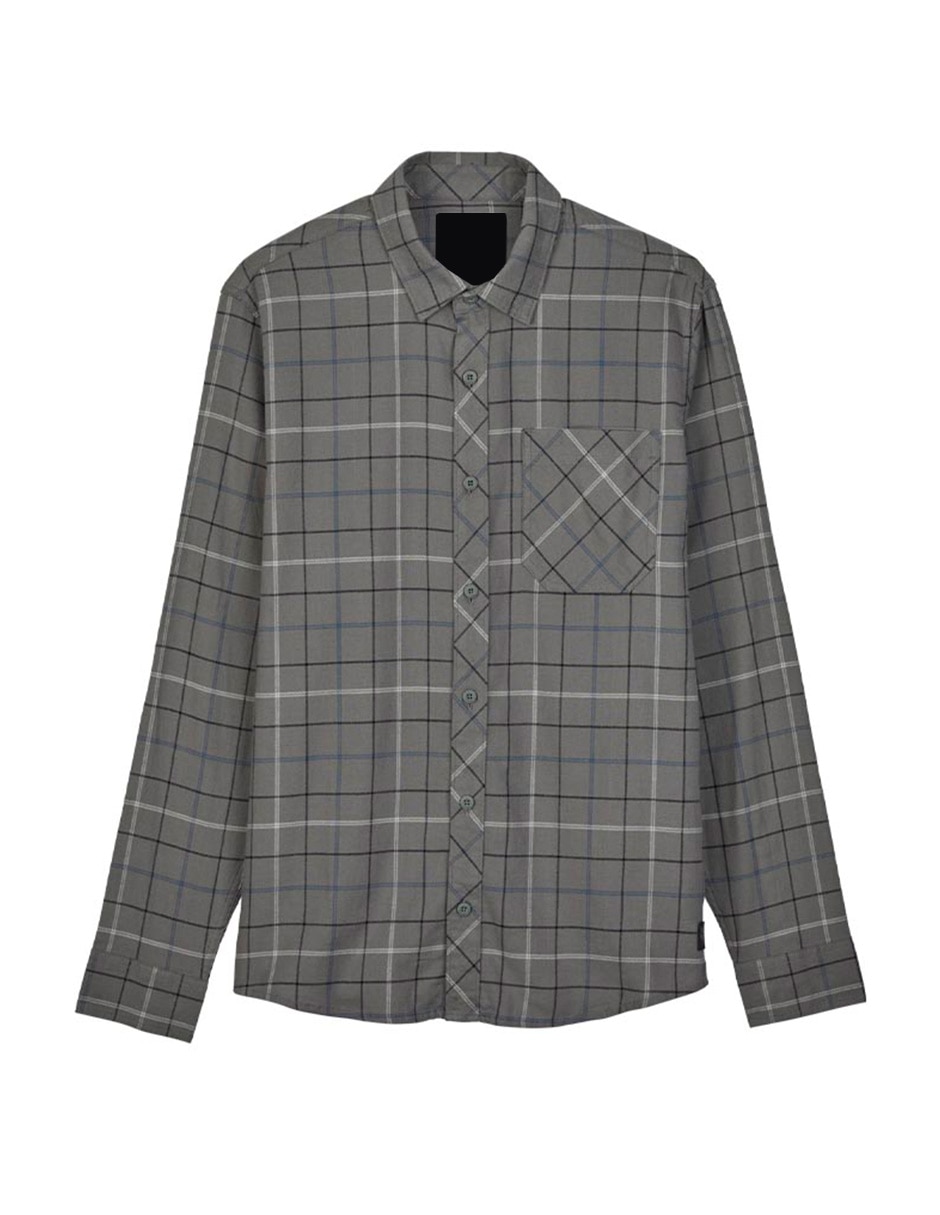 Camisa casual fox manga larga para hombre