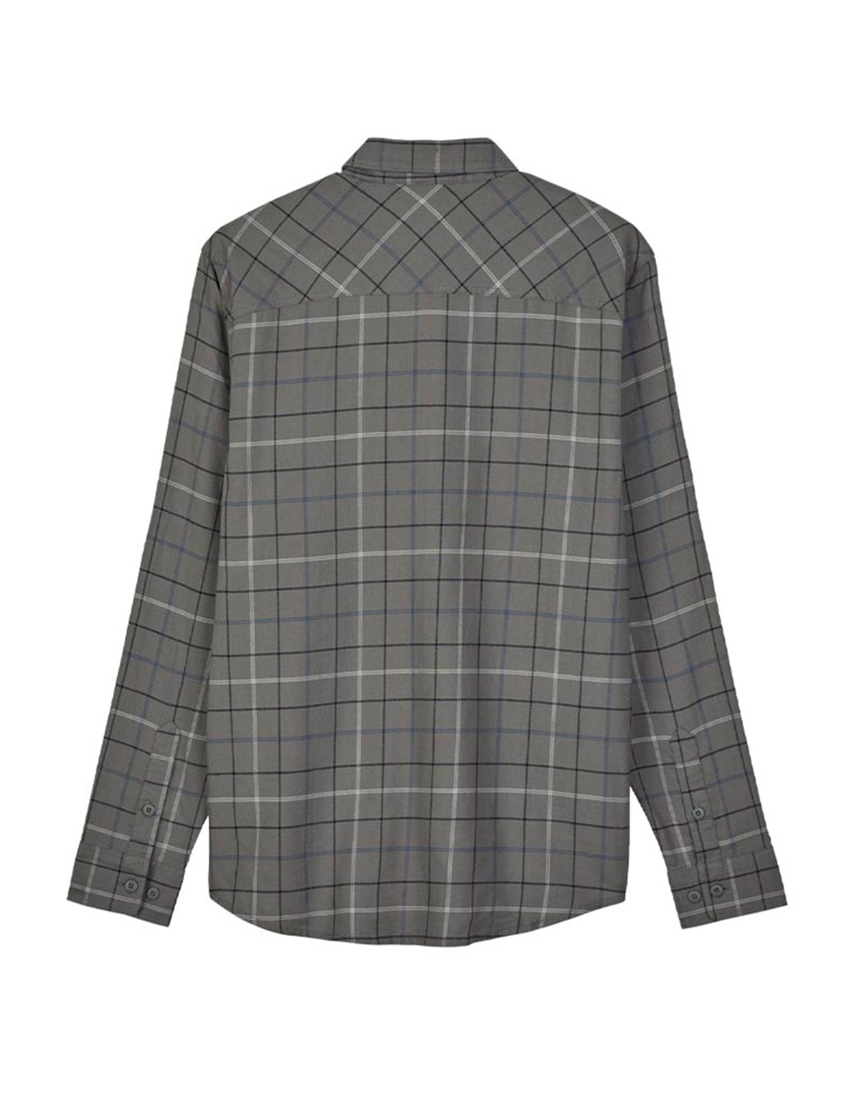 Camisa casual fox manga larga para hombre