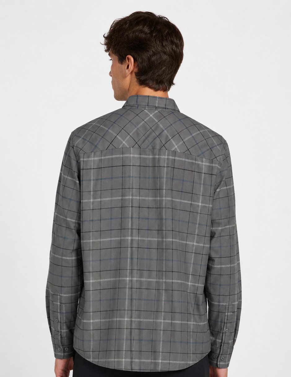 Camisa casual fox manga larga para hombre