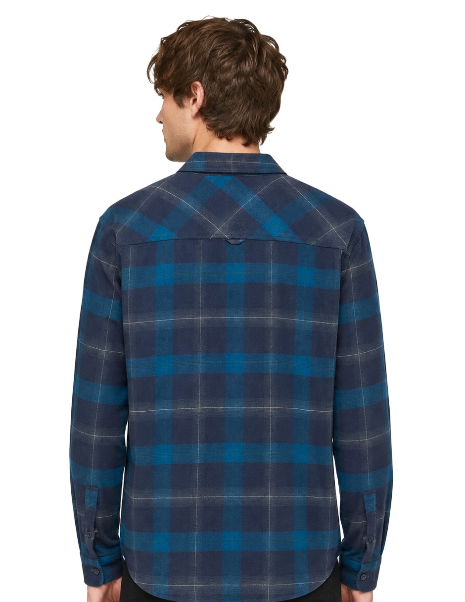 Camisa casual fox manga larga para hombre