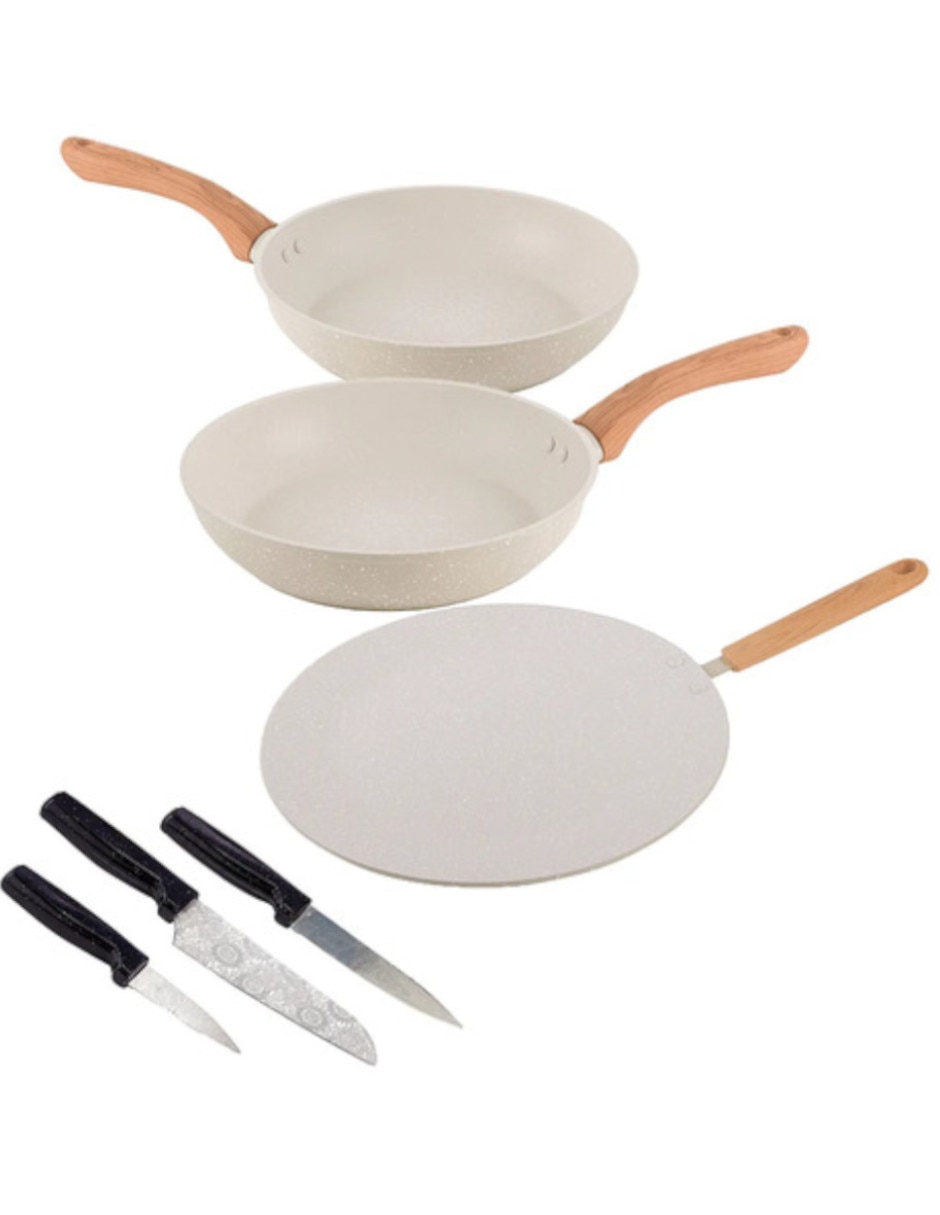 Batería de cocina wccs204906bmbb de mármol antiadherente sin pfoa 6 piezas 3