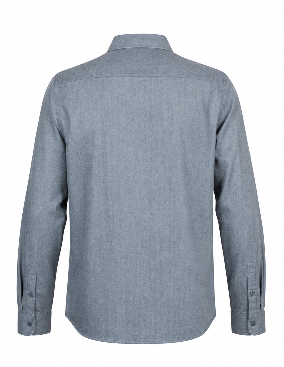 Camisa casual fox manga larga para hombre