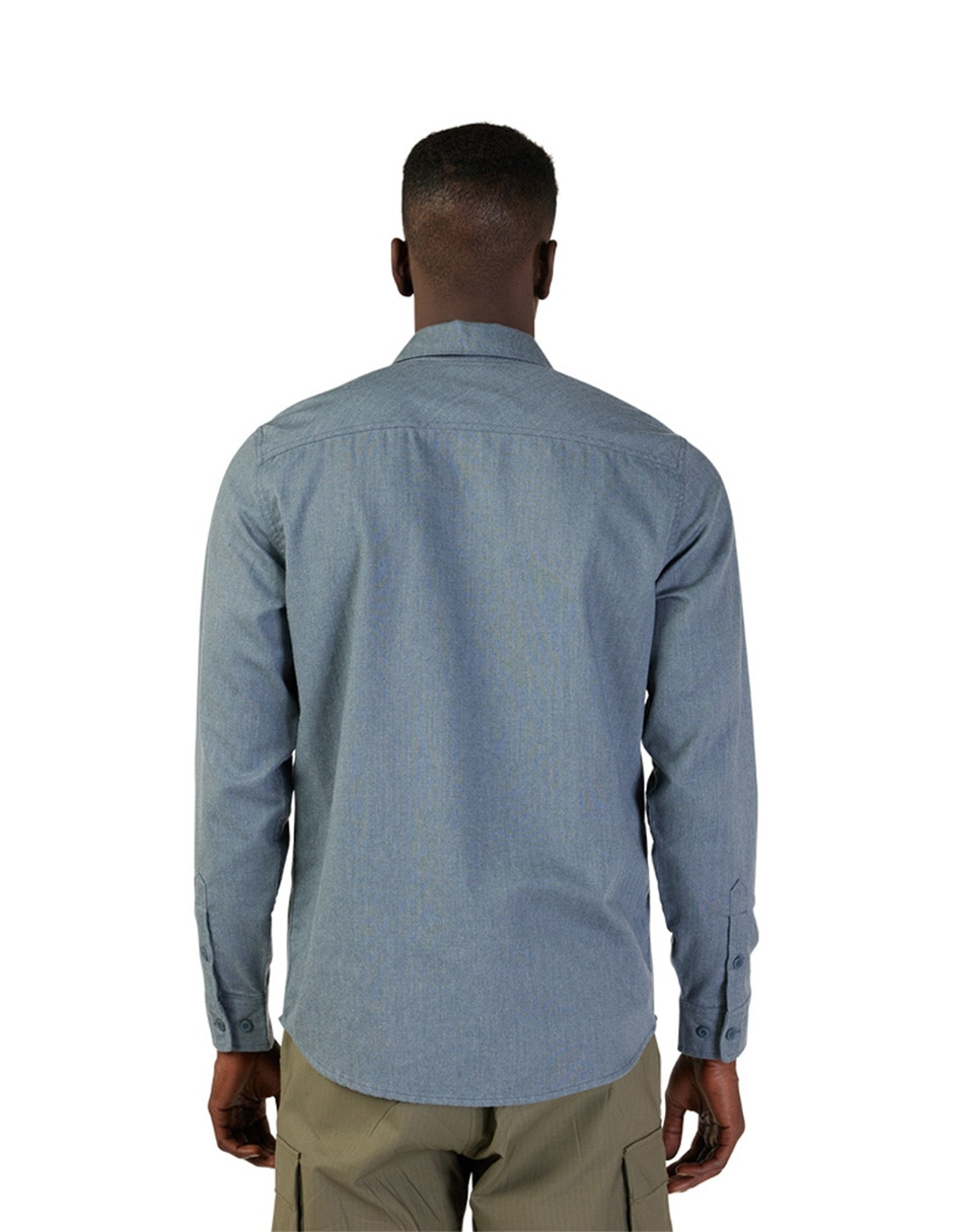 Camisa casual fox manga larga para hombre