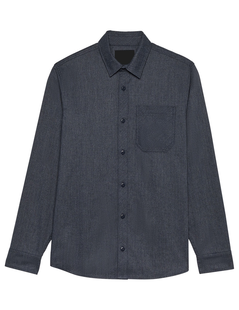 Camisa casual manga larga para hombre 1