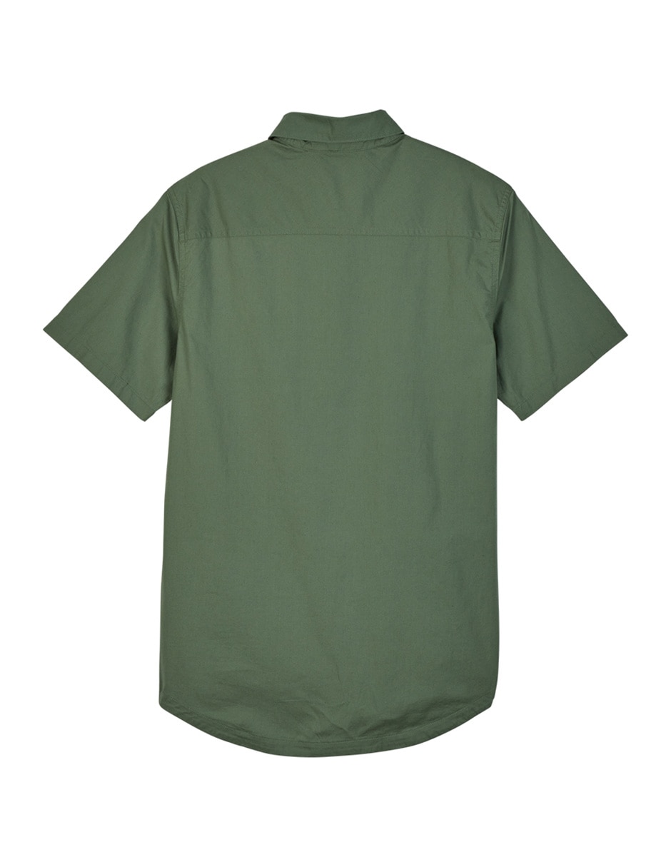 Camisa casual fox manga corta para hombre