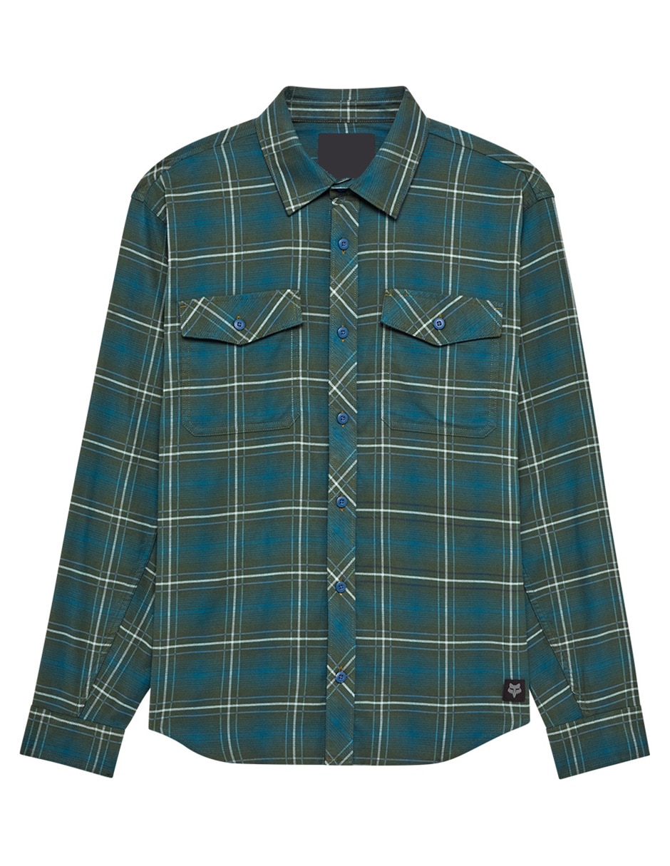 Camisa casual fox manga larga para hombre