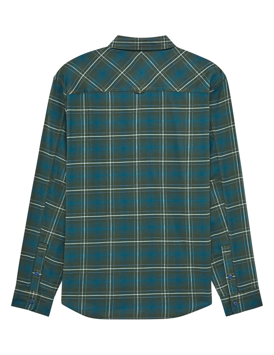 Camisa casual fox manga larga para hombre