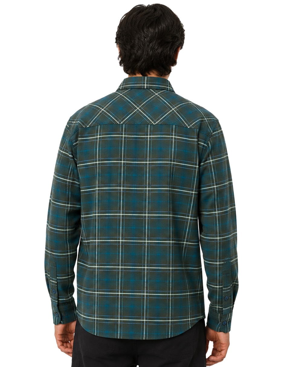 Camisa casual fox manga larga para hombre