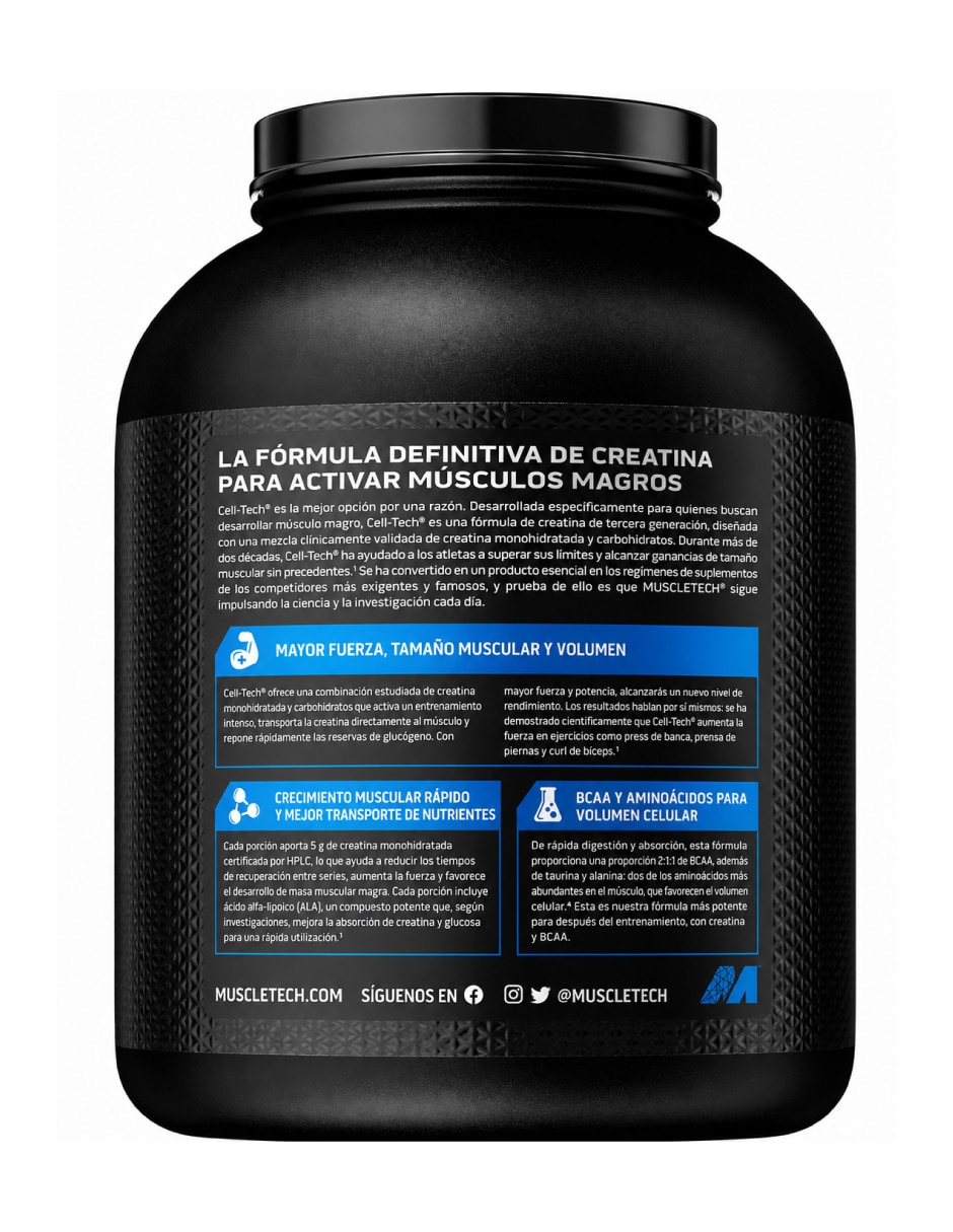 Creatina con Creatina + vitaminas y aminoácidos sabor Ponche de frutas de 2.72 kg 3