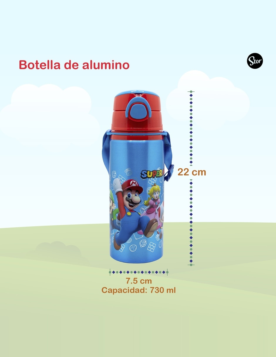Botella de agua stor de aluminio anodizado con tapa a prueba de derrame 730 ml 4