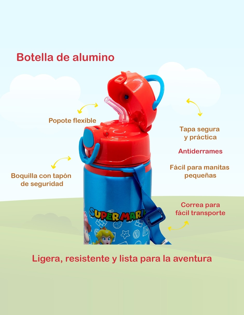 Botella de agua stor de aluminio anodizado con tapa a prueba de derrame 730 ml 2