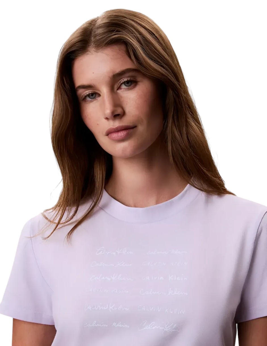 Manga corta Calvin Klein Home cuello redondo para mujer