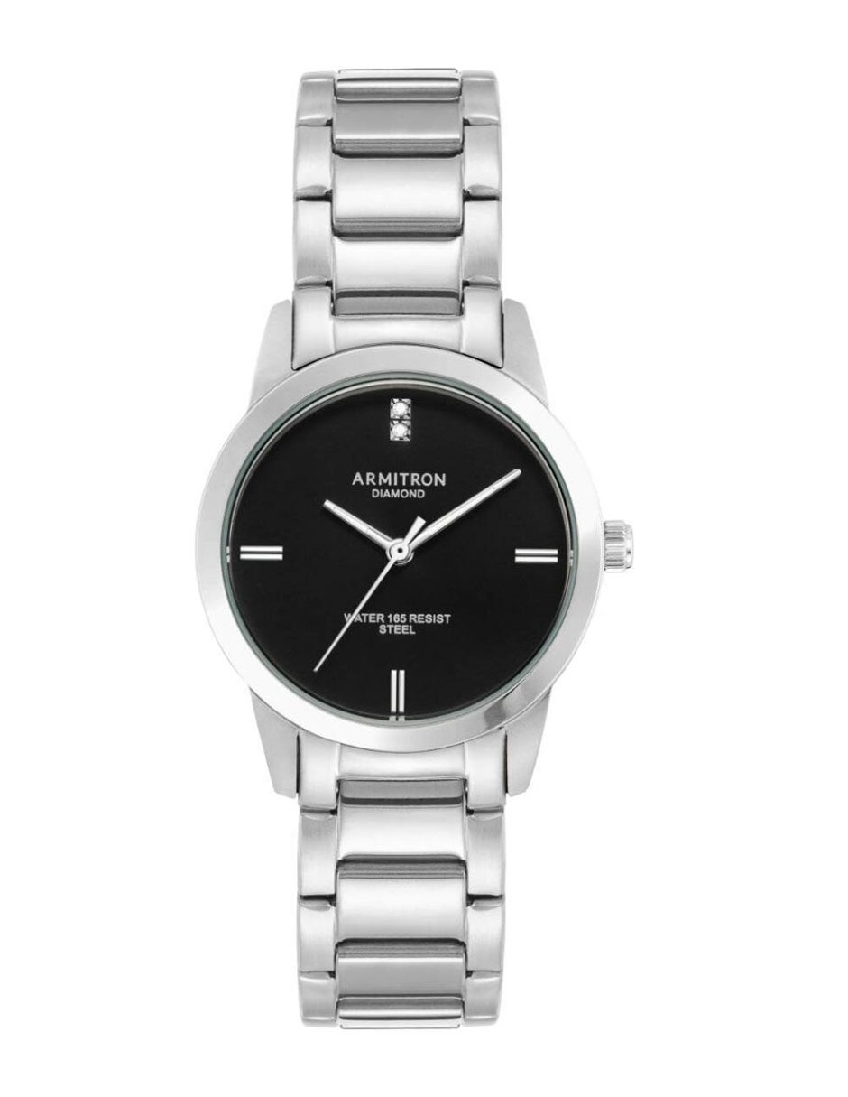 Reloj Armitron Silver collection para mujer 755825BKSV