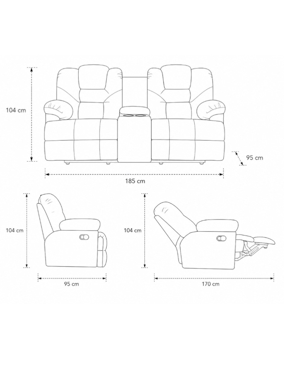 Sofá Reclinable Stella Toura 6