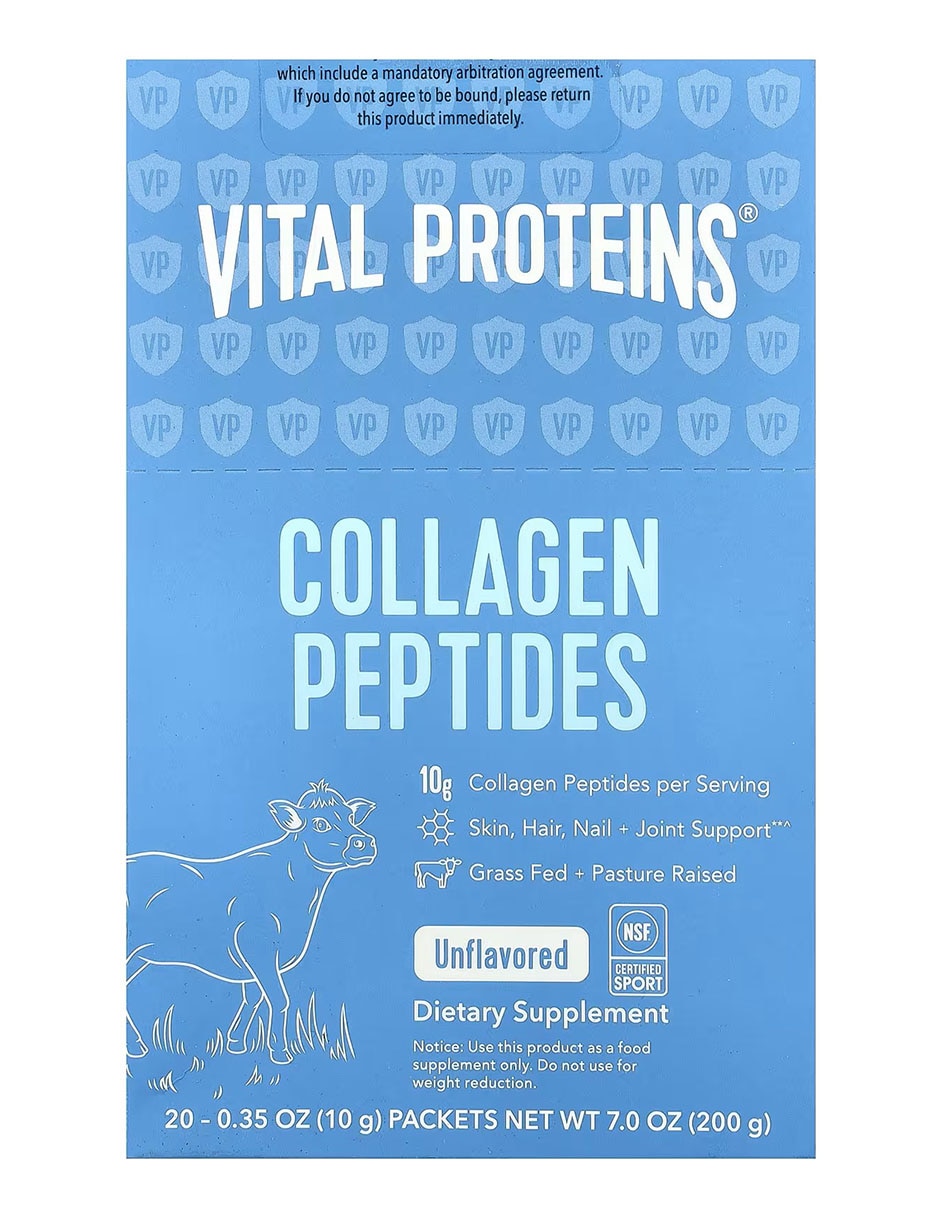 Suplementos alimenticios péptidos de colágeno 20 sobres Suplementos alimenticios péptidos de colágeno 20 sobres