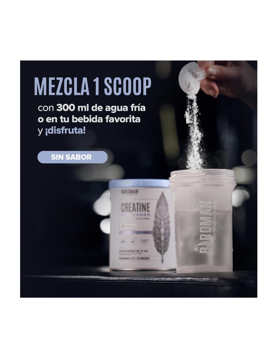 Creatina creatine for women sin sabor con creatina monohidratada 2