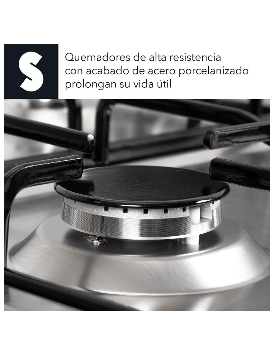 Parrilla a gas Lp empotrable Signa 6