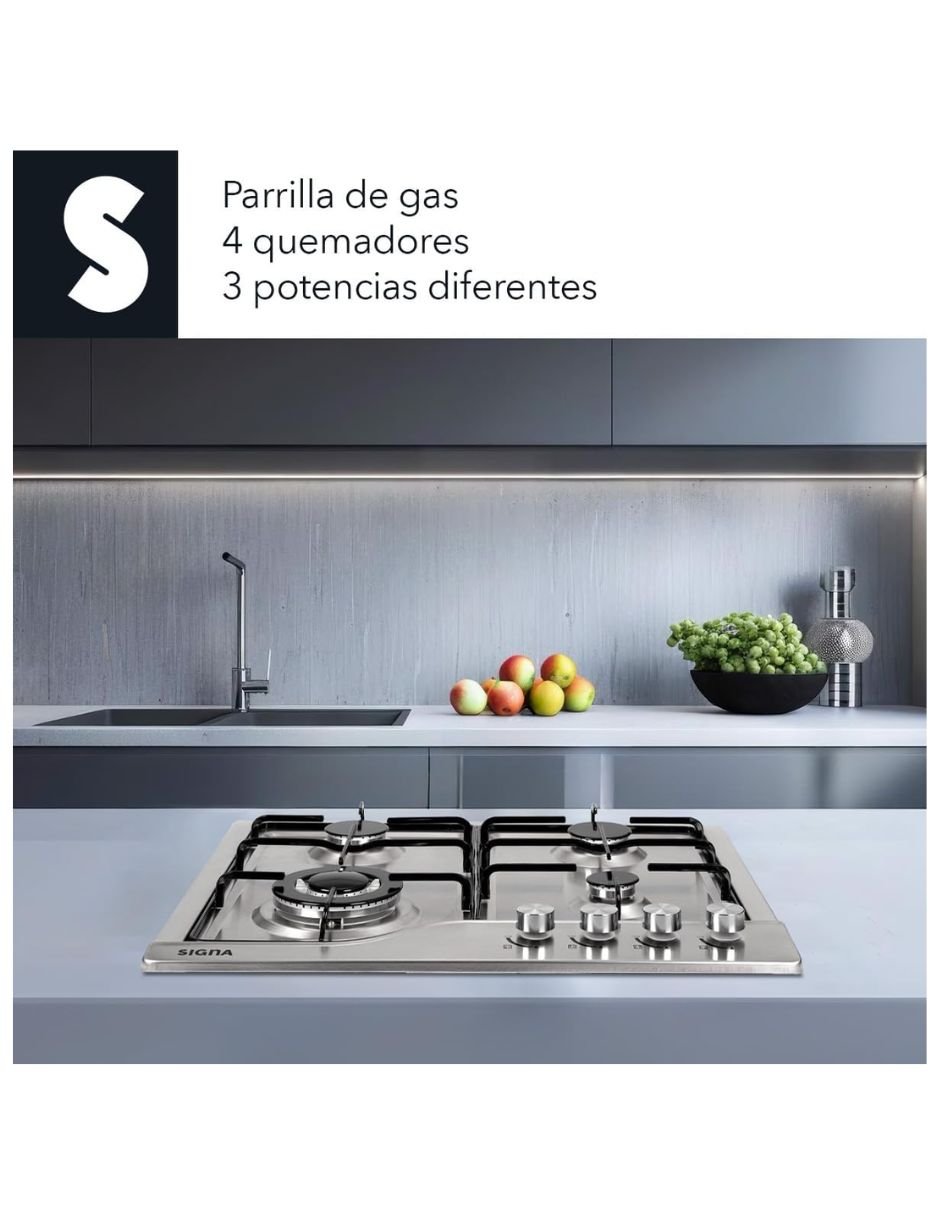 Parrilla a gas Lp empotrable Signa 5
