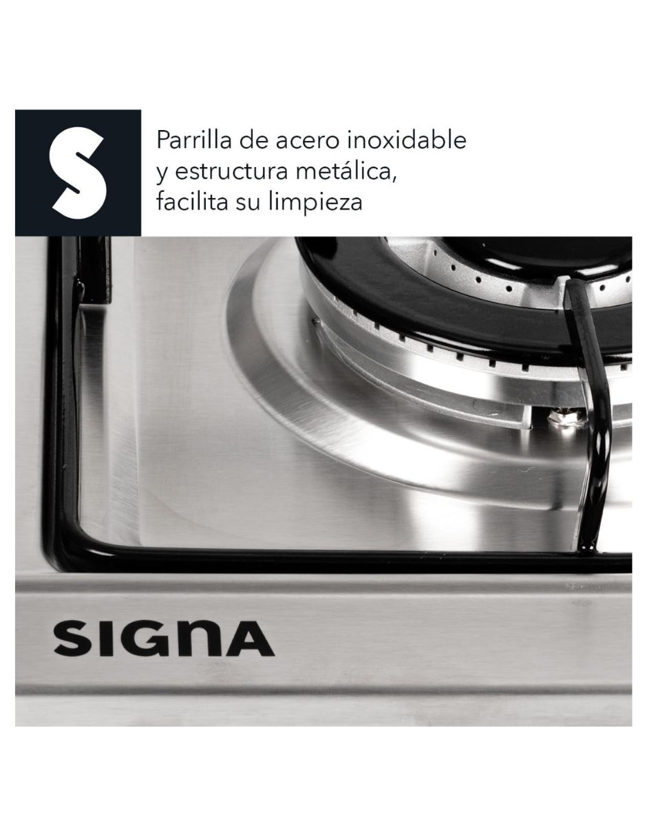 Parrilla a gas Lp empotrable Signa 2
