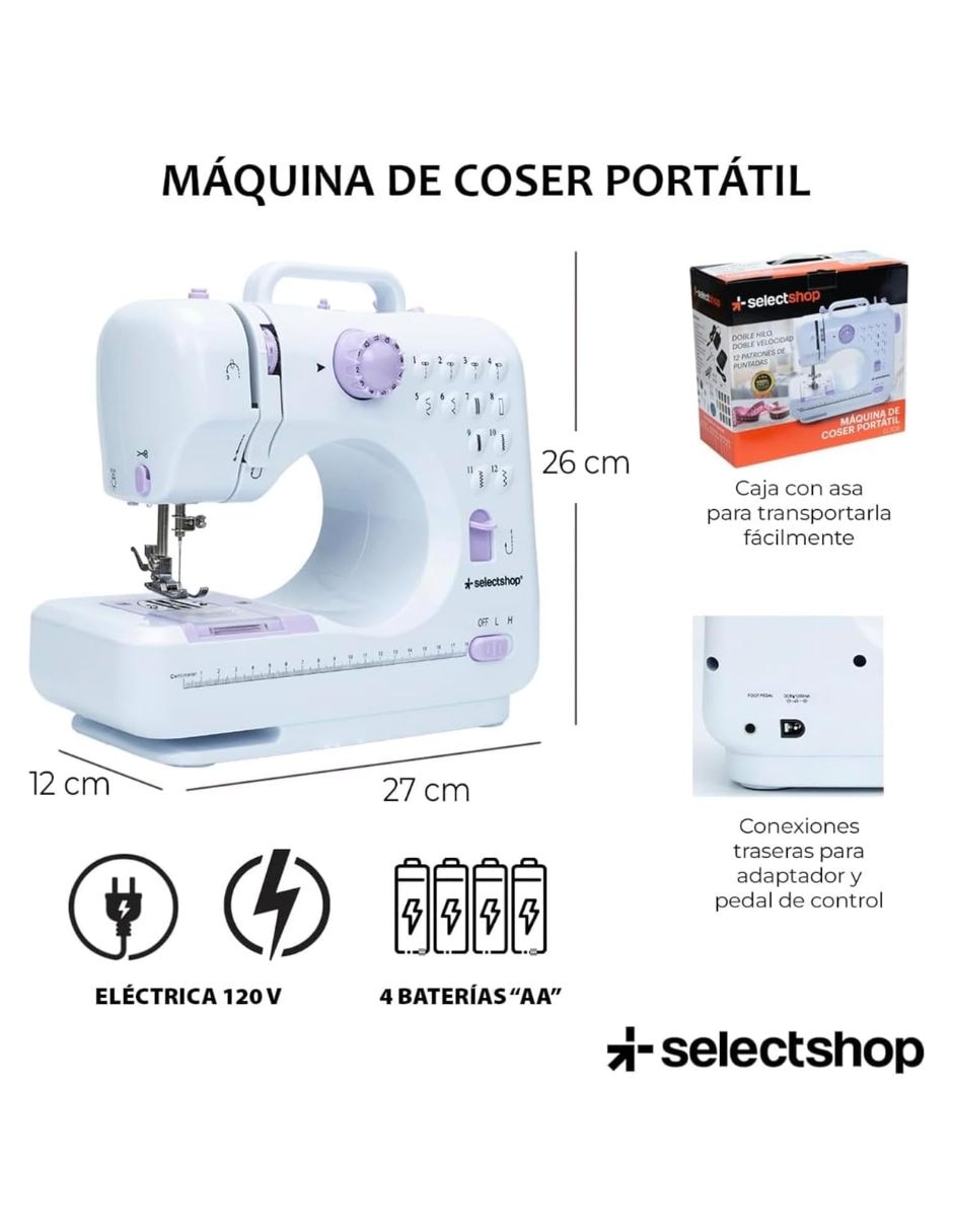Máquina de coser portátil Selectshop 8
