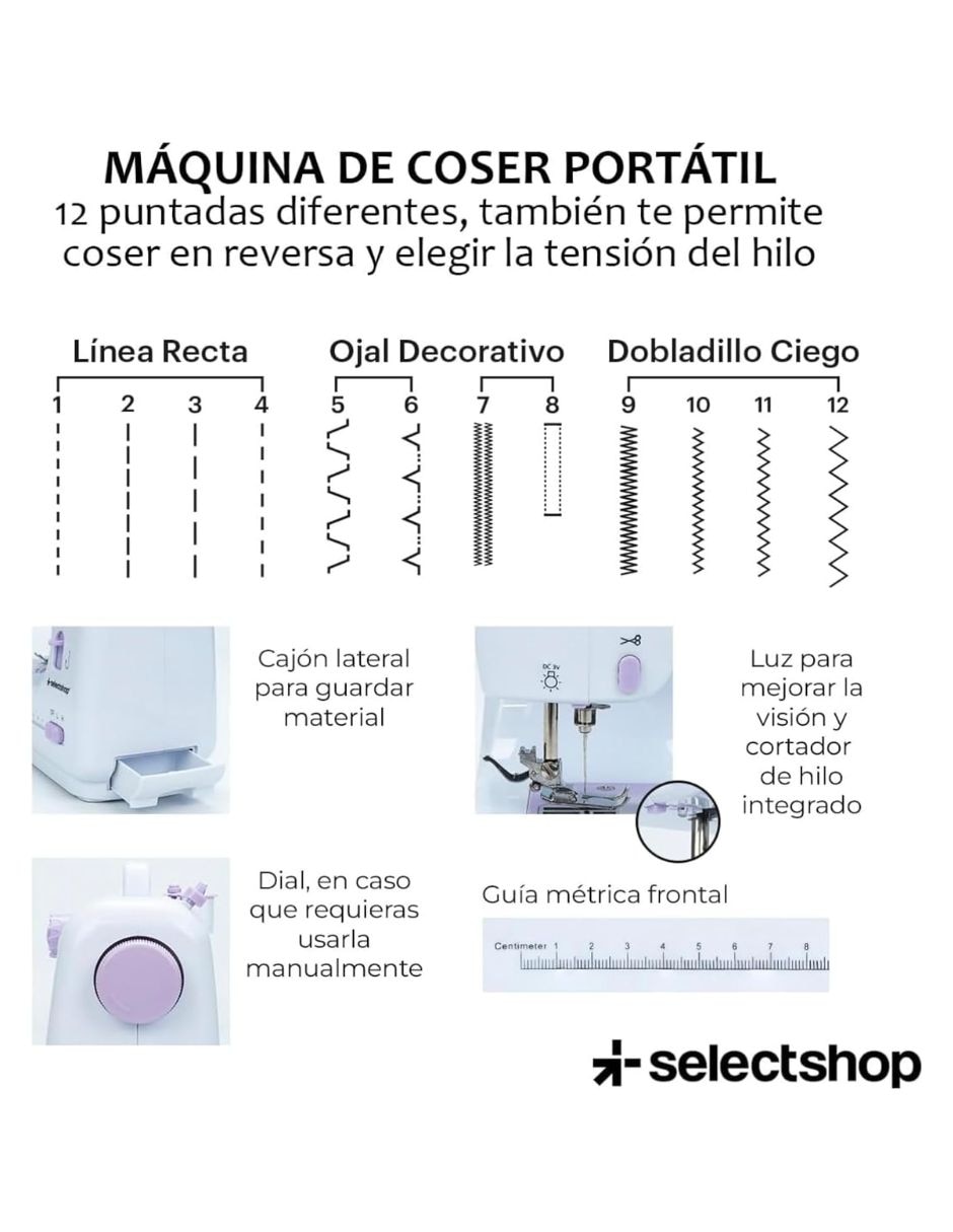 Máquina de coser portátil Selectshop 5
