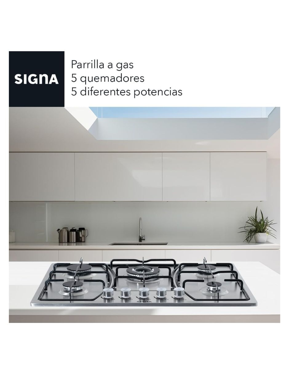Parrilla a gas Lp empotrable Signa 6